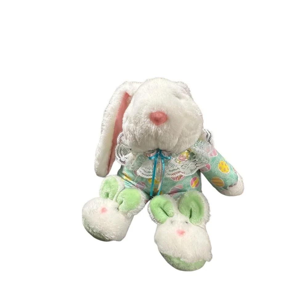 Playful Plush‎ Chrisha Easter Bunny Rabbit Stuffed Animal W/Bunny Slippers TAGS